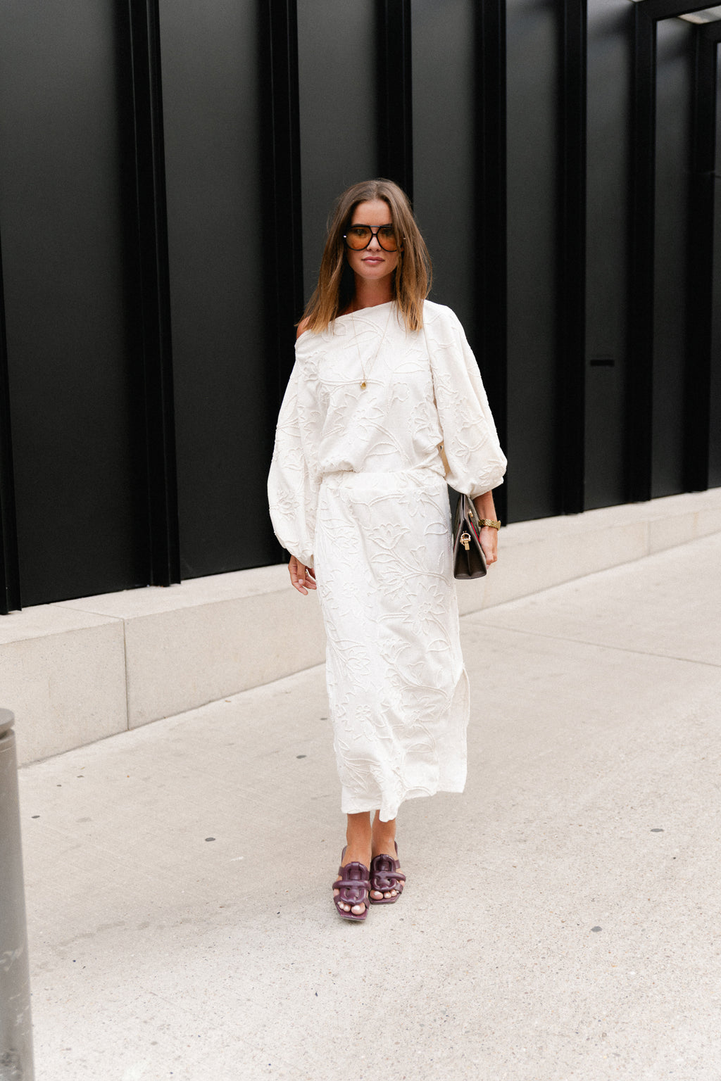 Cosette embroidered skirt ecru