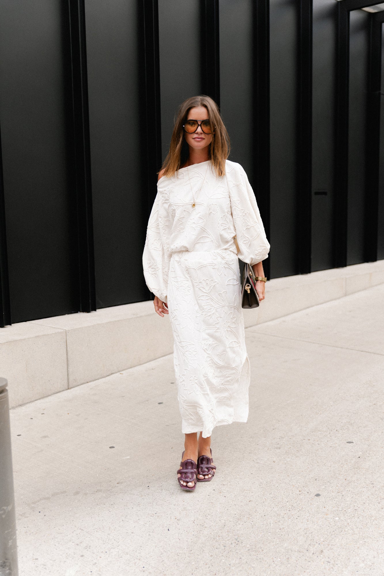 Cosette embroidered skirt ecru