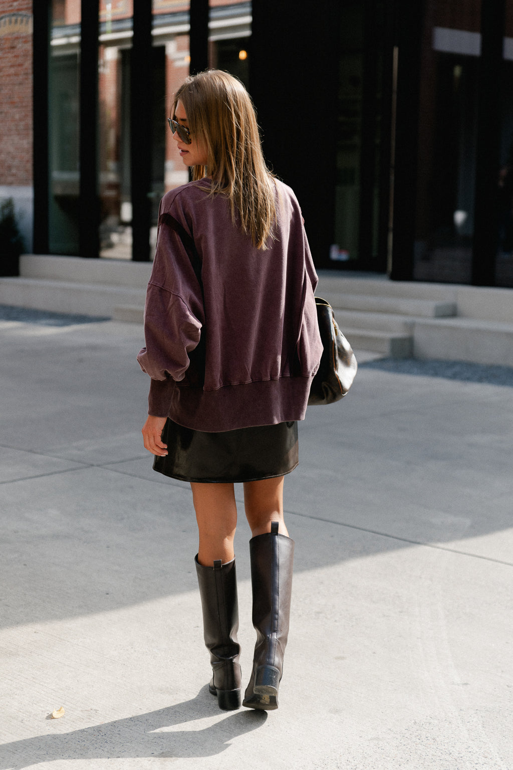 Rosalie sweater plum wine