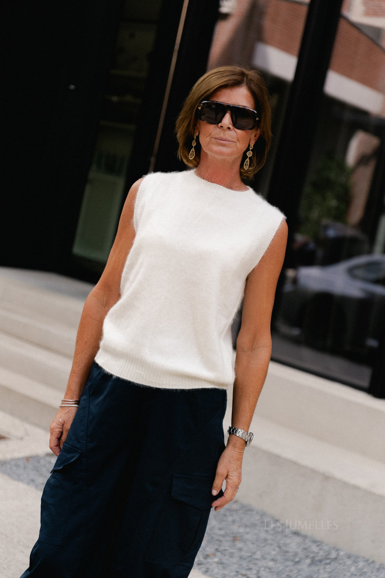 Phoebe SL vest ecru
