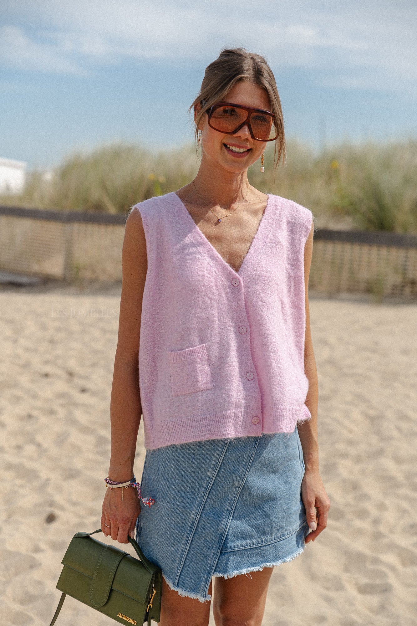 Bonnie gilet bonbon roze