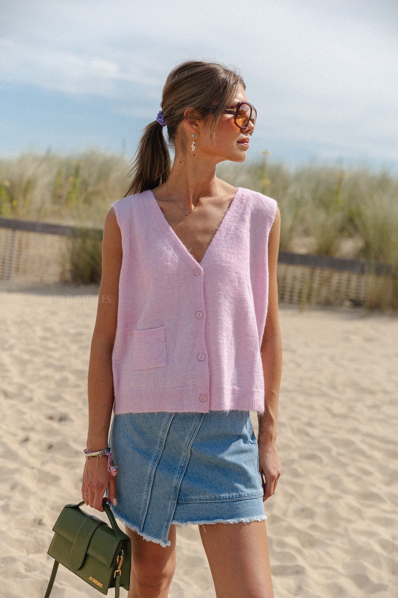 Bonnie gilet bonbon roze