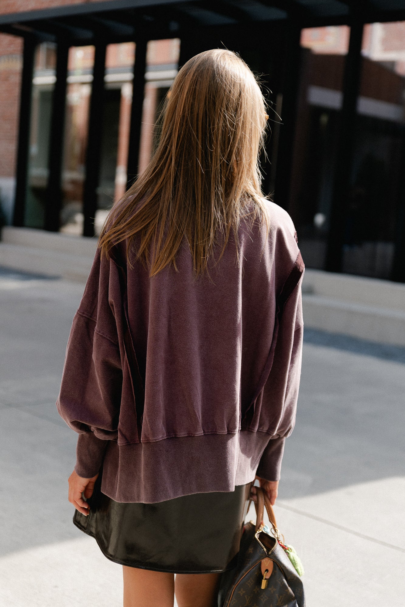 Rosalie sweater plum wine