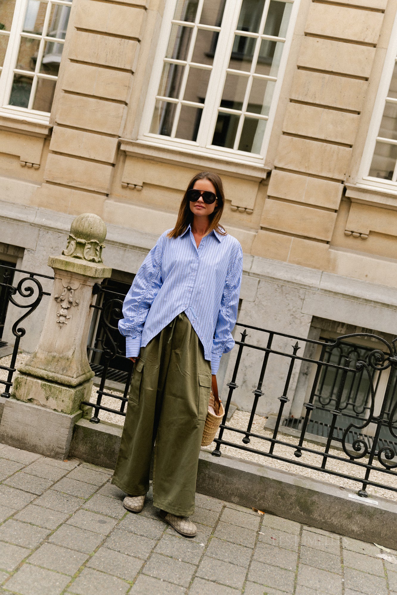 Ted longsleeve shirt stripe blue