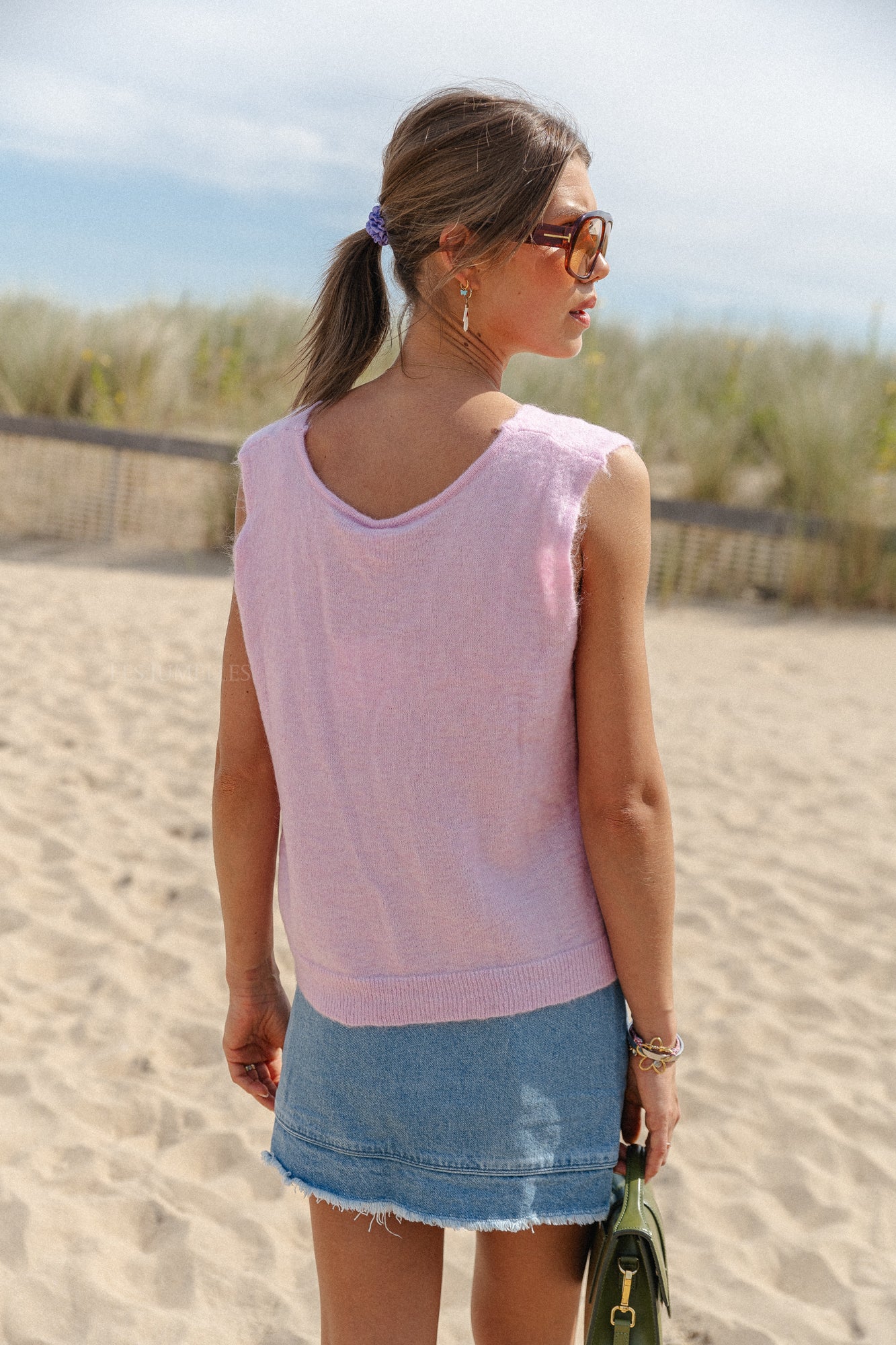 Bonnie gilet bonbon roze