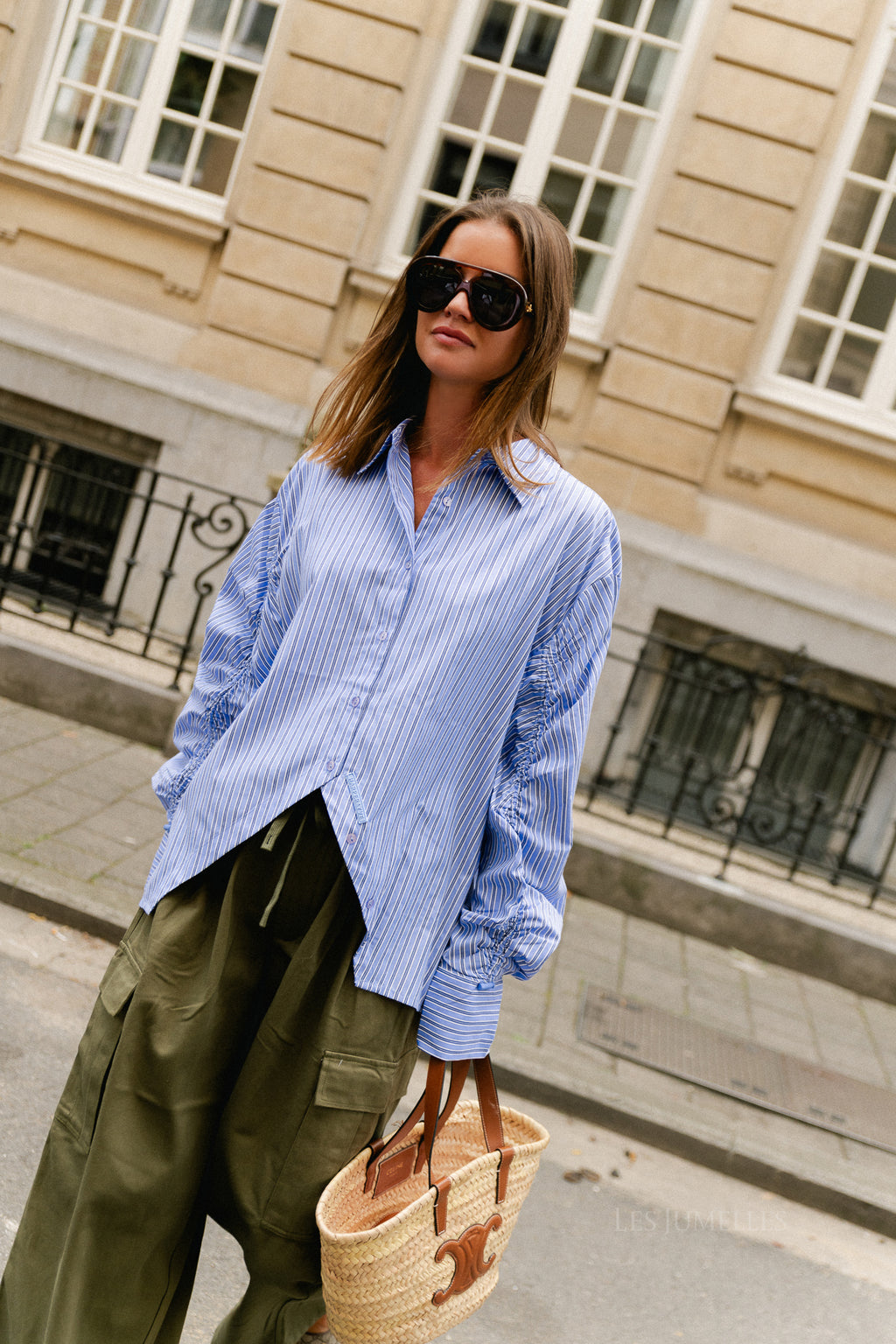 Ted longsleeve shirt stripe blue