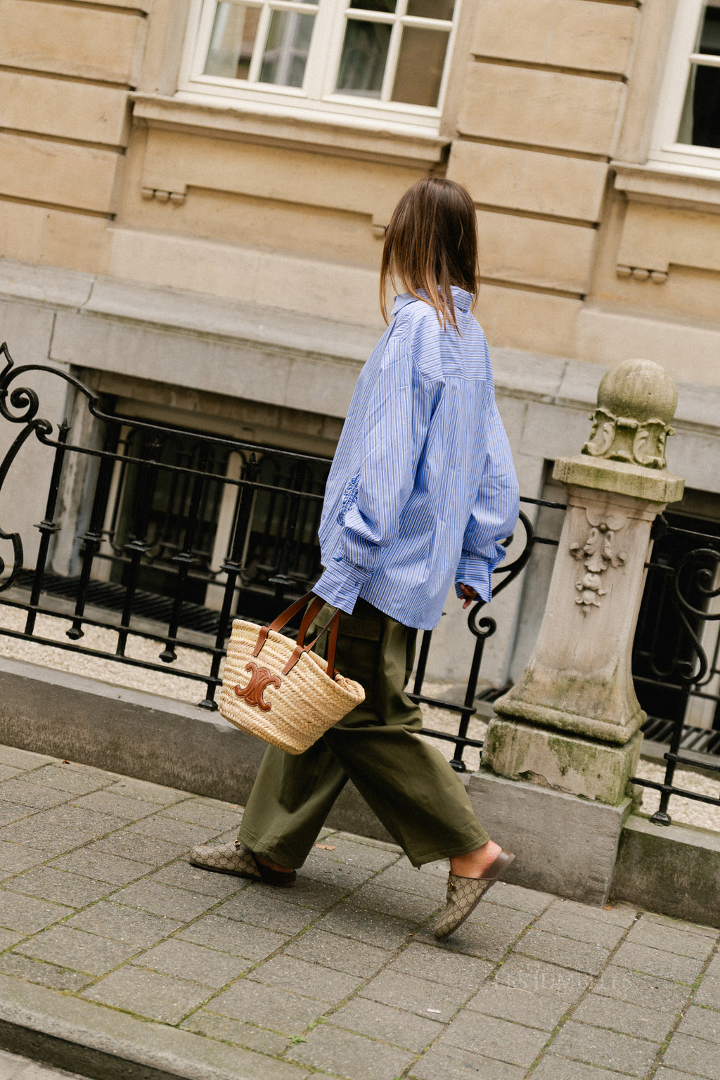 Ted longsleeve shirt stripe blue
