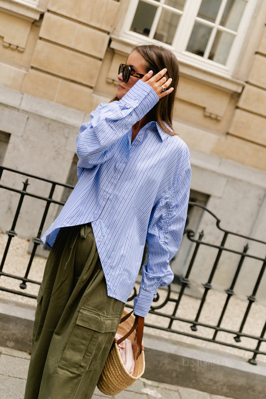 Ted longsleeve shirt stripe blue