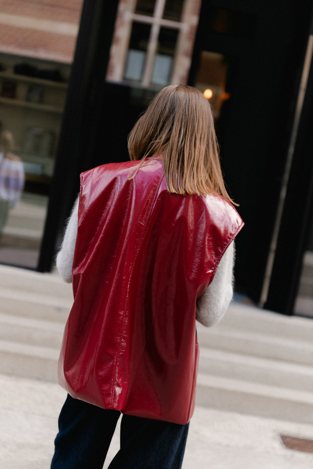 Sloan SL PU jacket cherry red