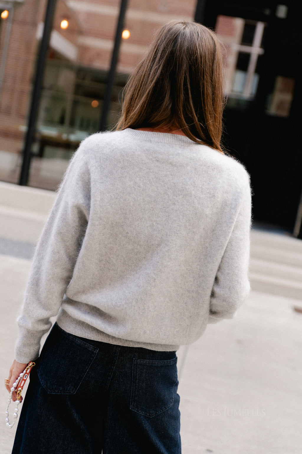 Madeleine knitted jumper grey melange