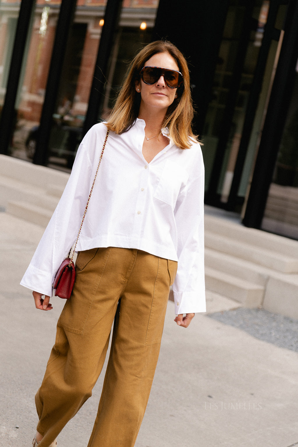 ROUElia HW barrel jeans dull gold