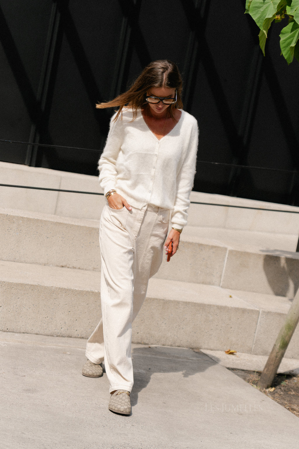 Eveline knitted cardigan ecru