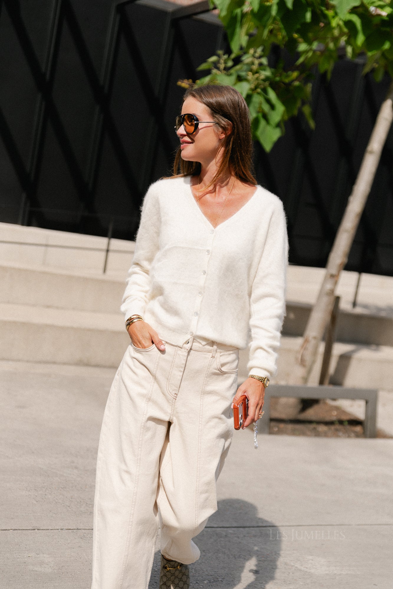 Eveline knitted cardigan ecru