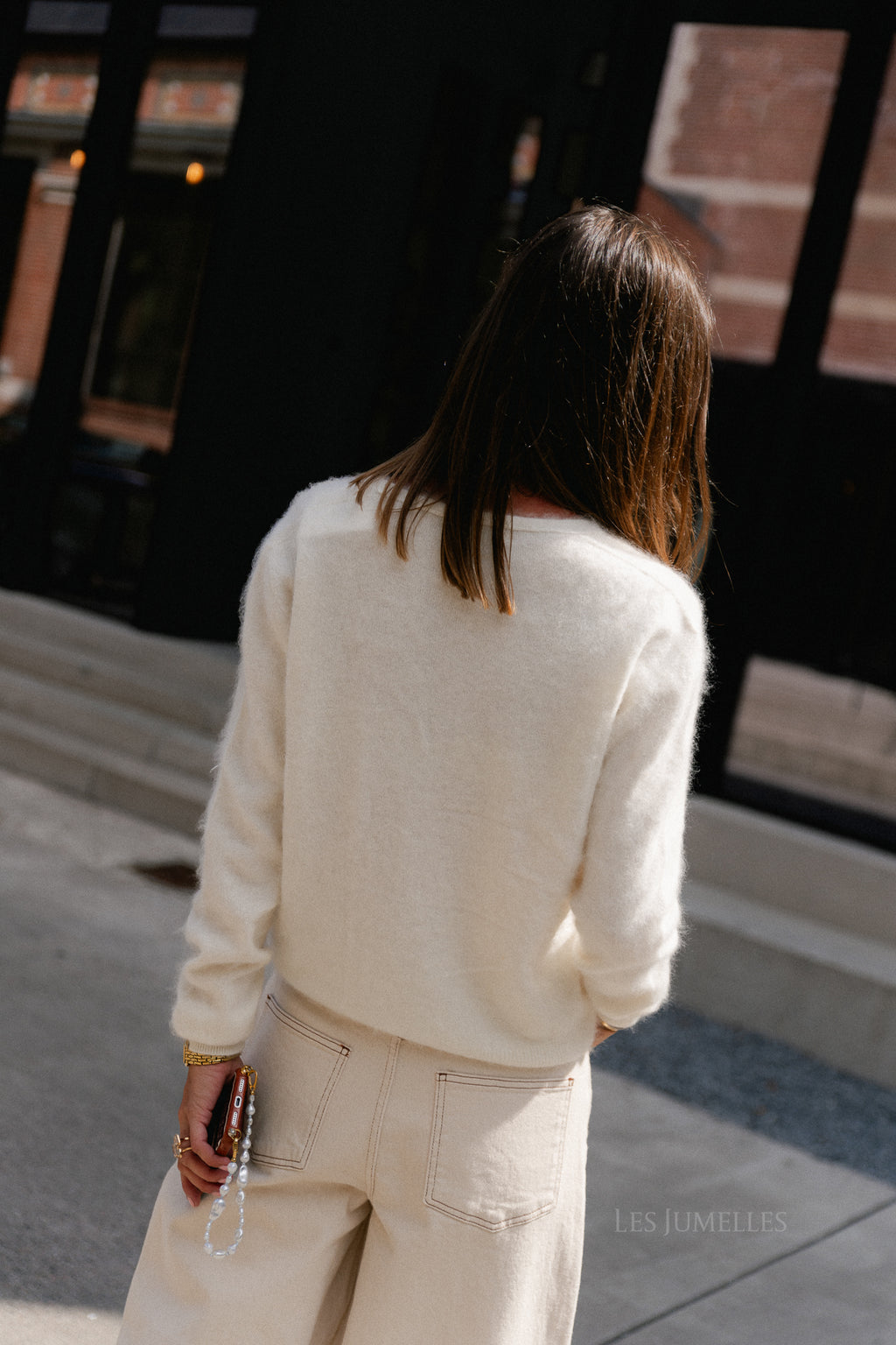 Eveline knitted cardigan ecru