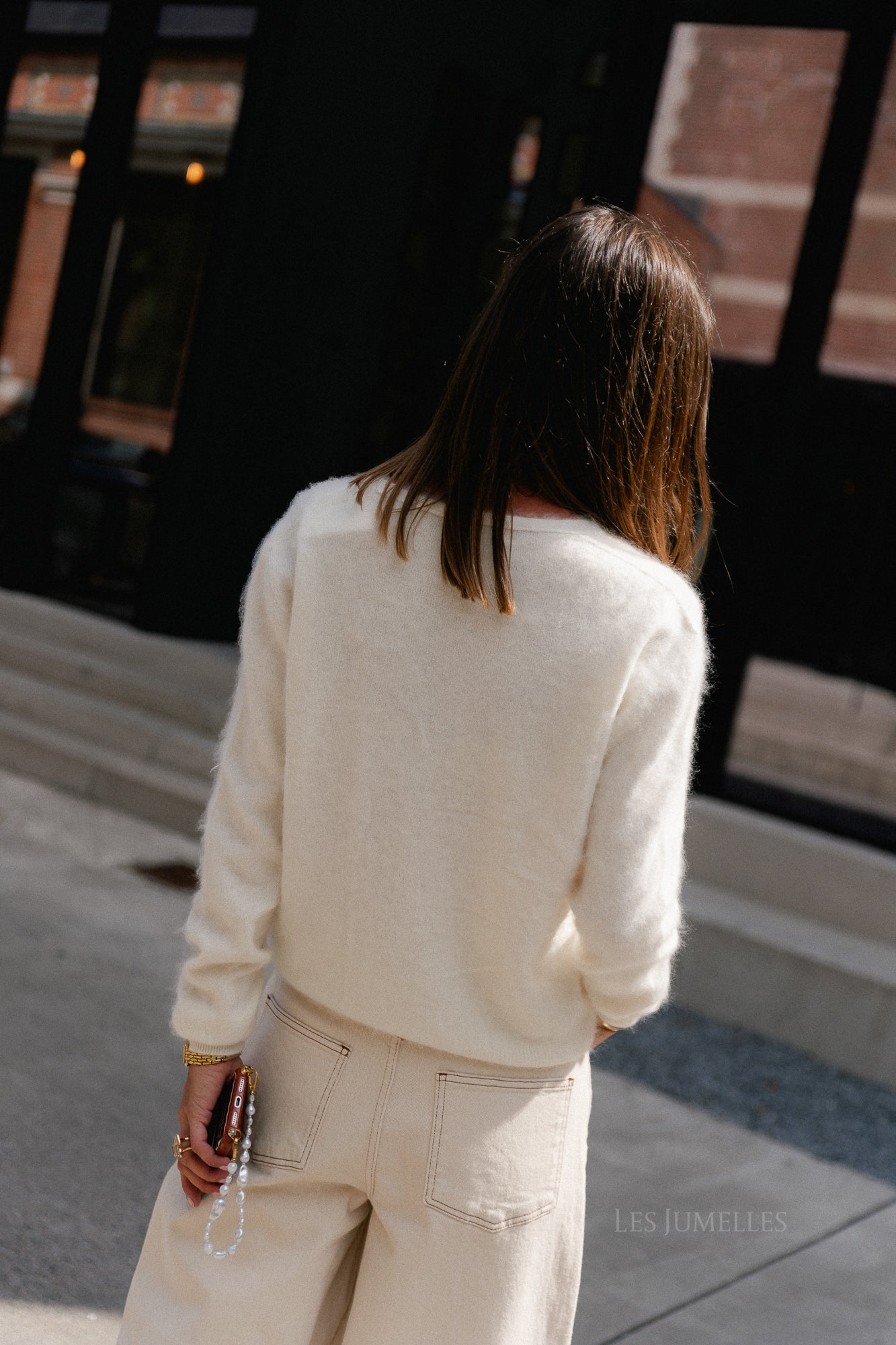 Eveline knitted cardigan ecru