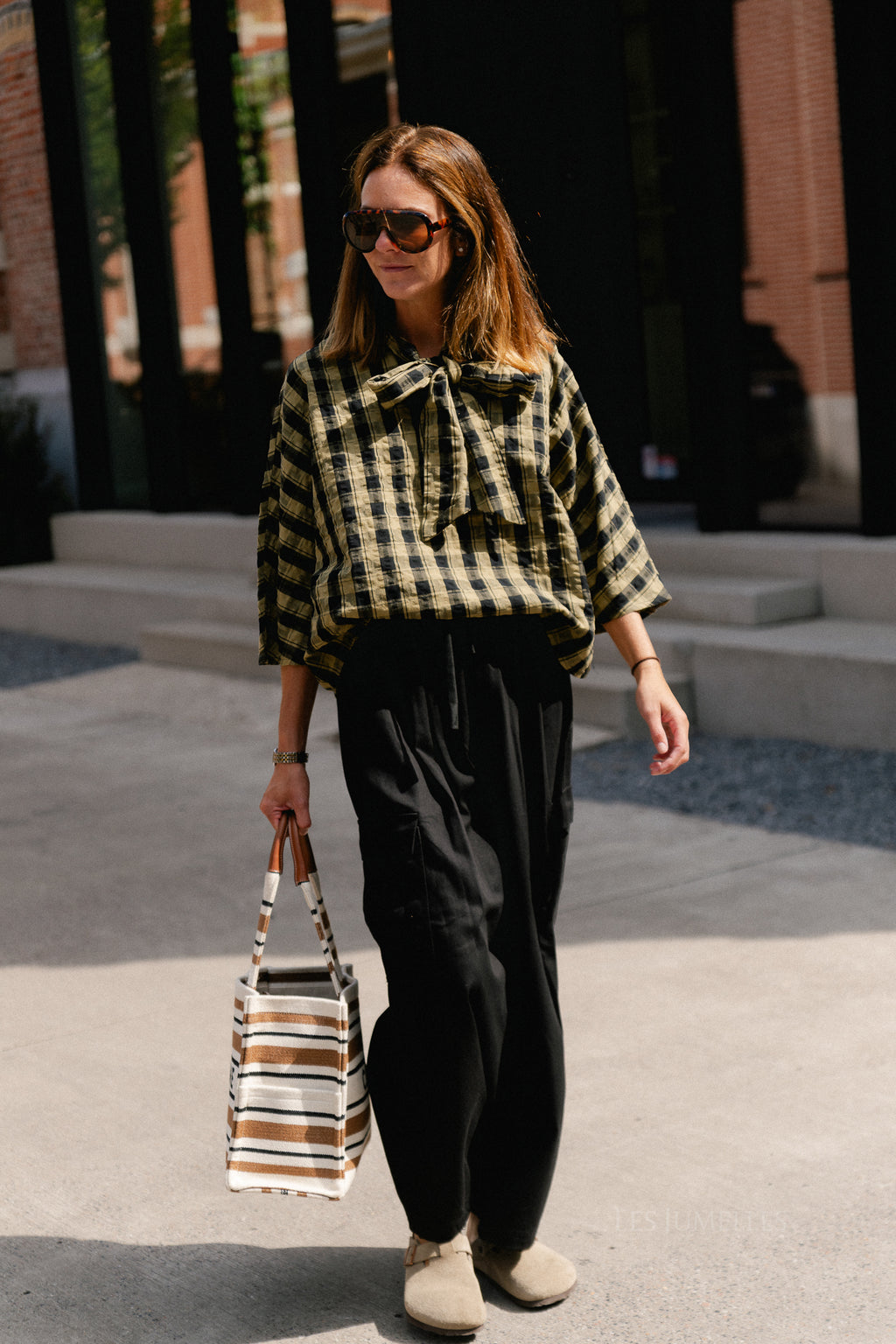 YASSiera 3/4 top black/boa checks
