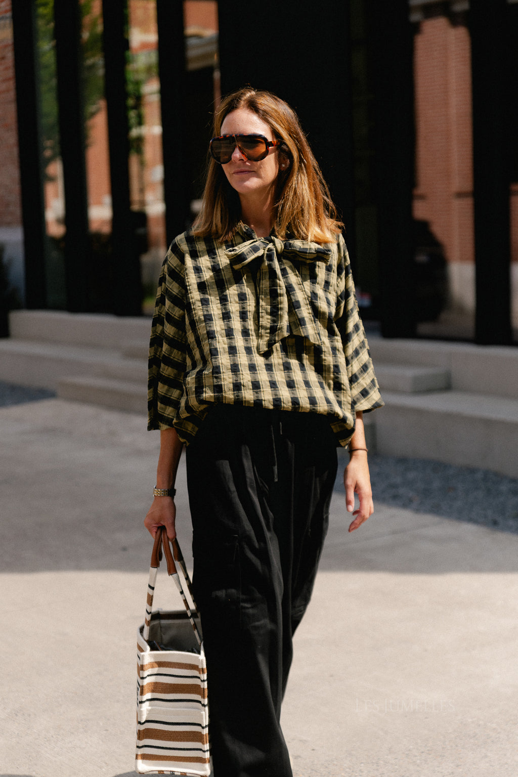 YASSiera 3/4 top black/boa checks