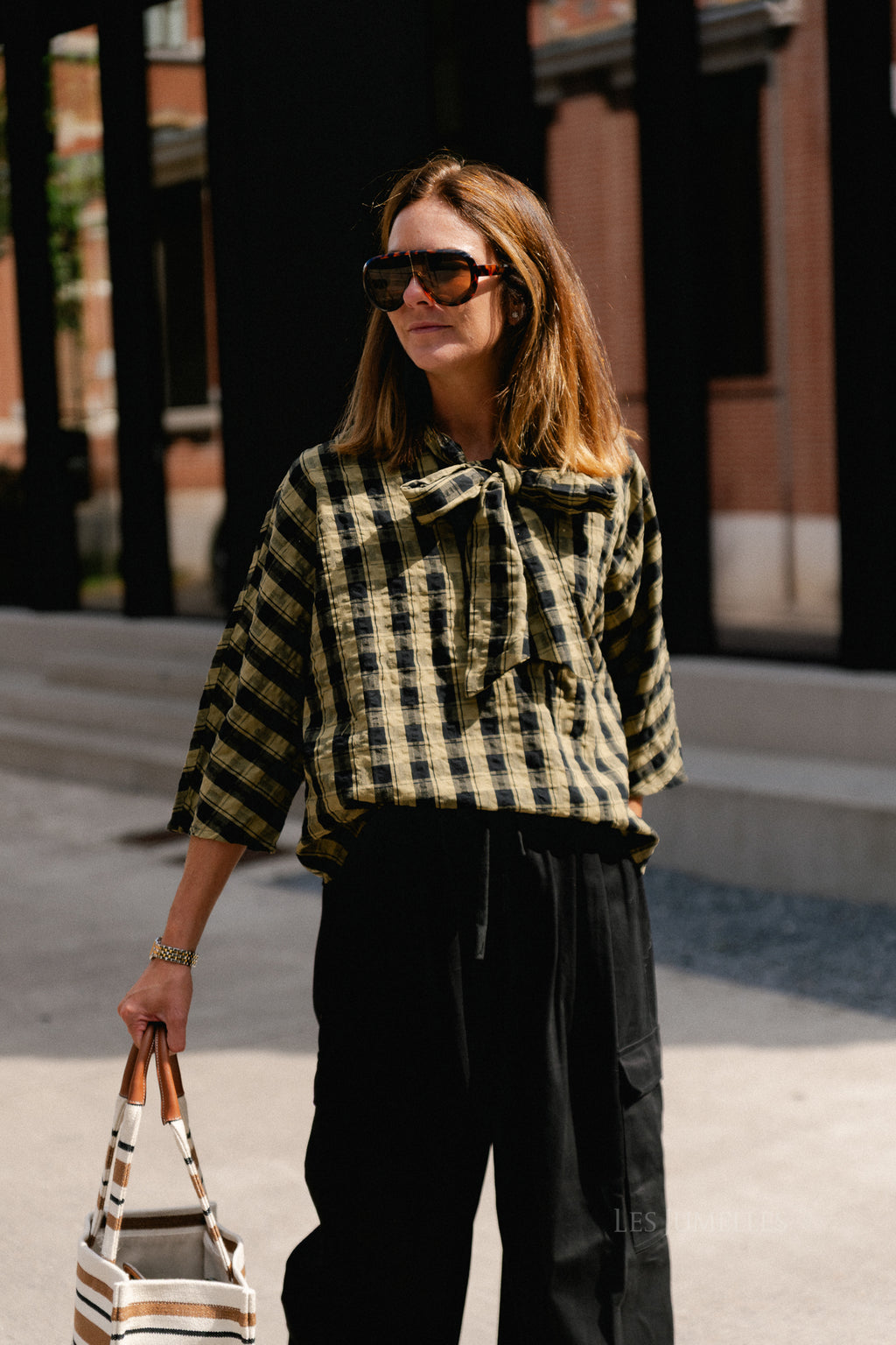 YASSiera 3/4 top black/boa checks