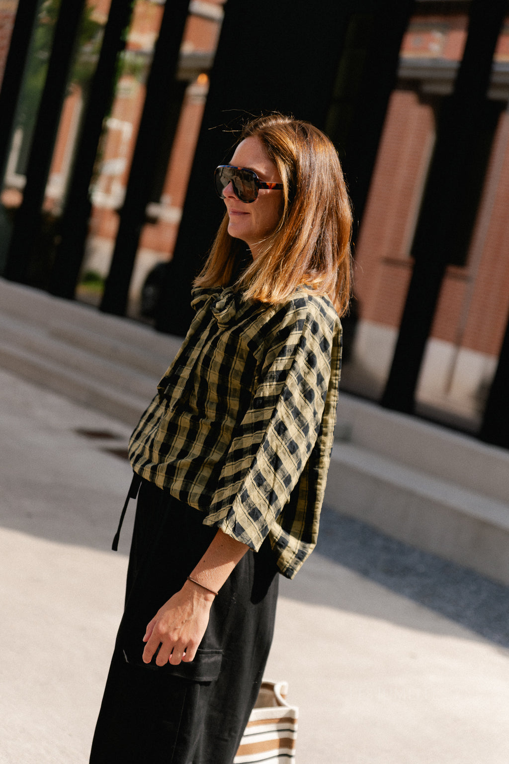 YASSiera 3/4 top black/boa checks