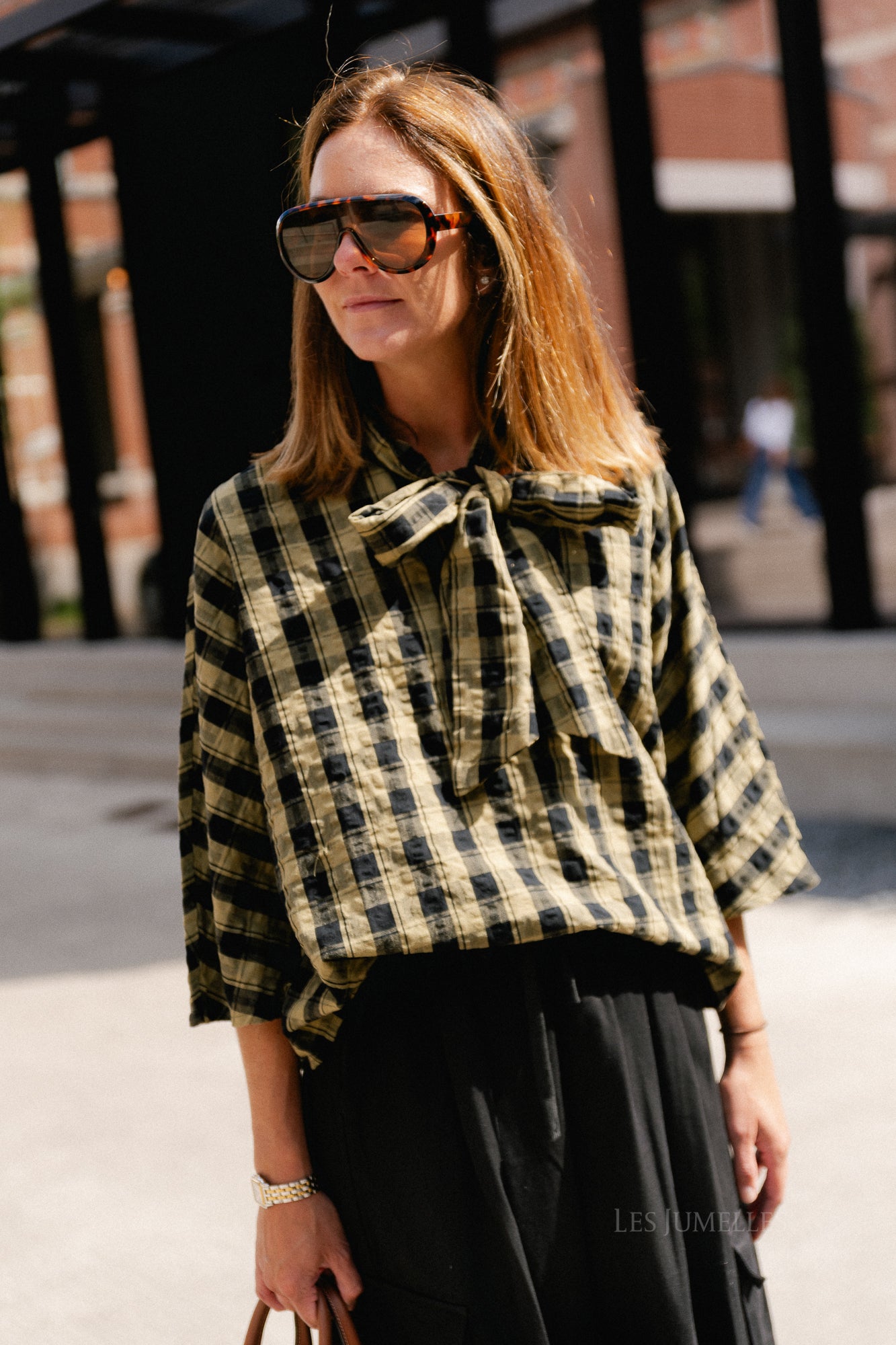 YASSiera 3/4 top black/boa checks