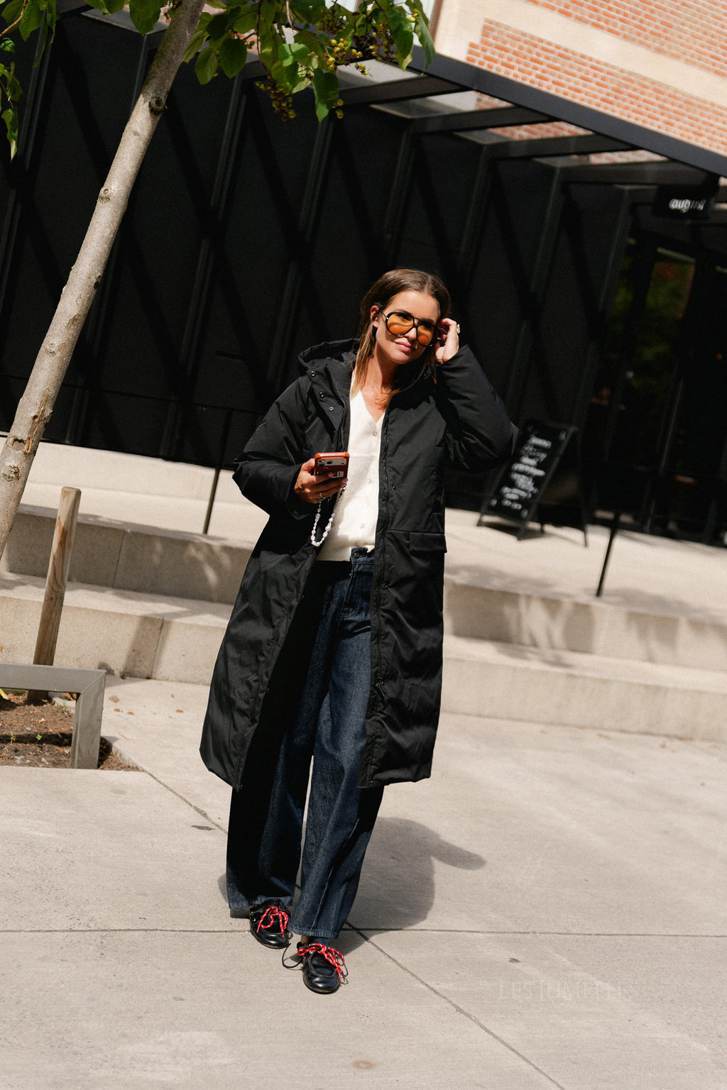OBJKelyn LS RE long jacket black