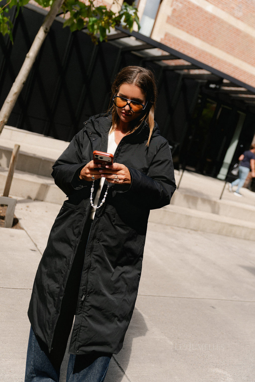 OBJKelyn LS RE long jacket black