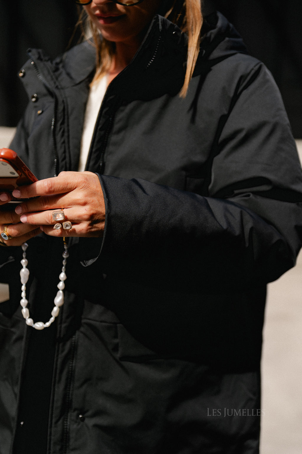 OBJKelyn LS RE long jacket black