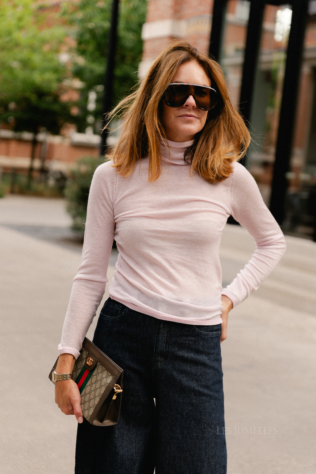 SLWVendy wool LS knit roll neck NOOS winsome orchid