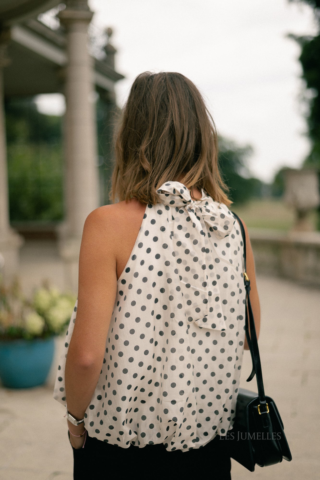 Marie halterneck top polkadots