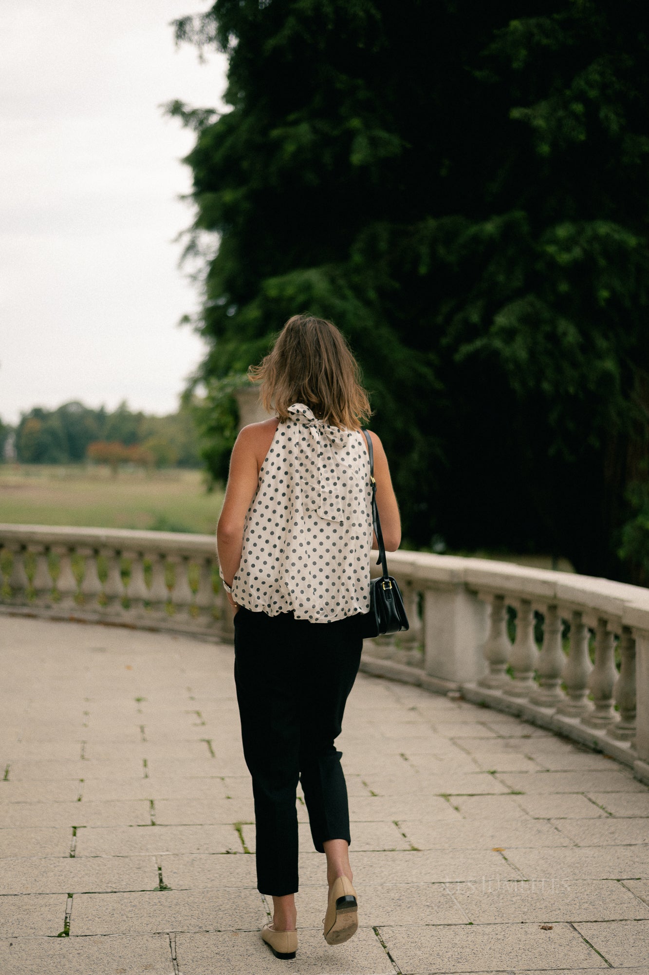 Marie halterneck top polkadots