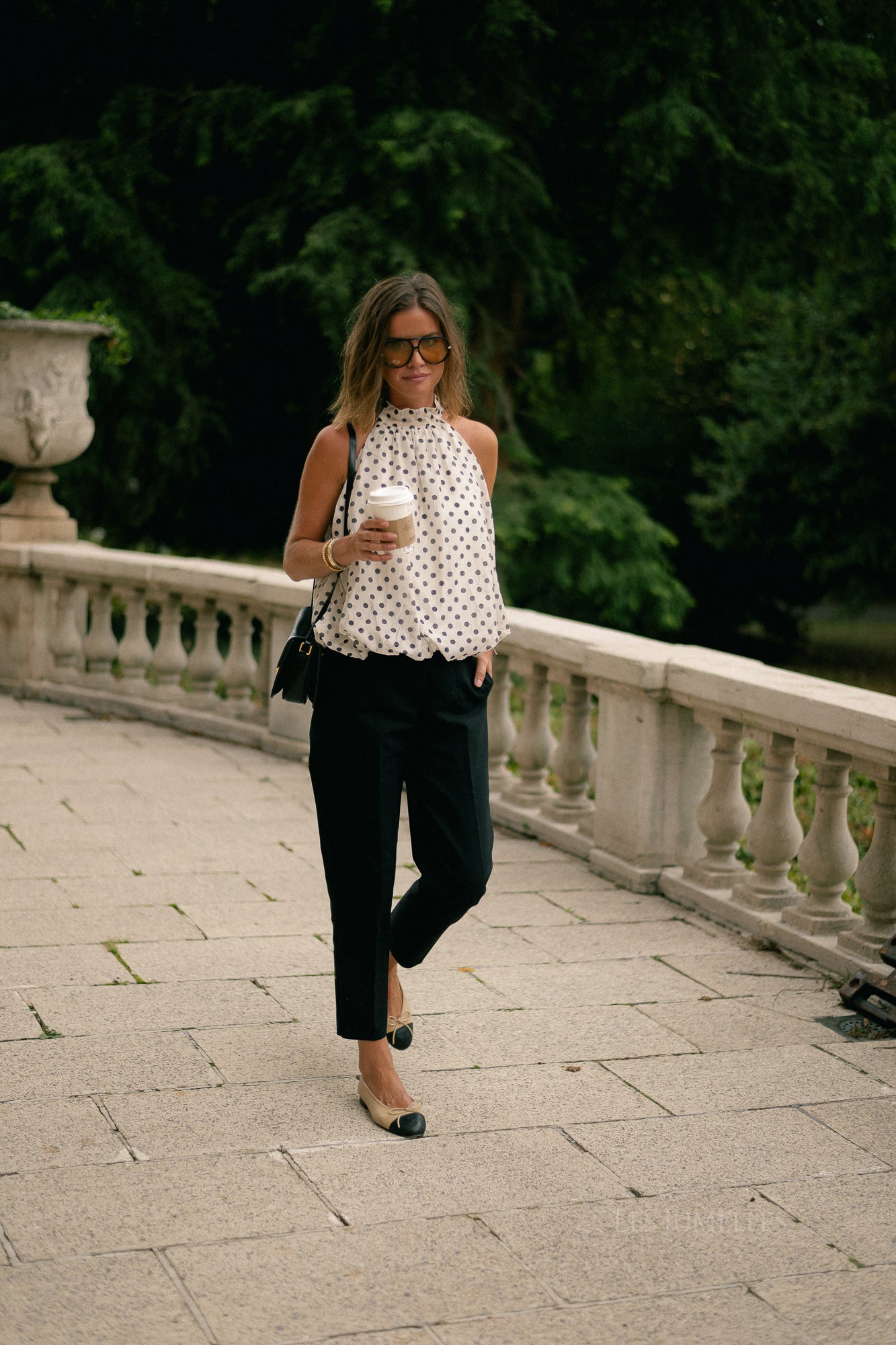 Marie halterneck top polkadots