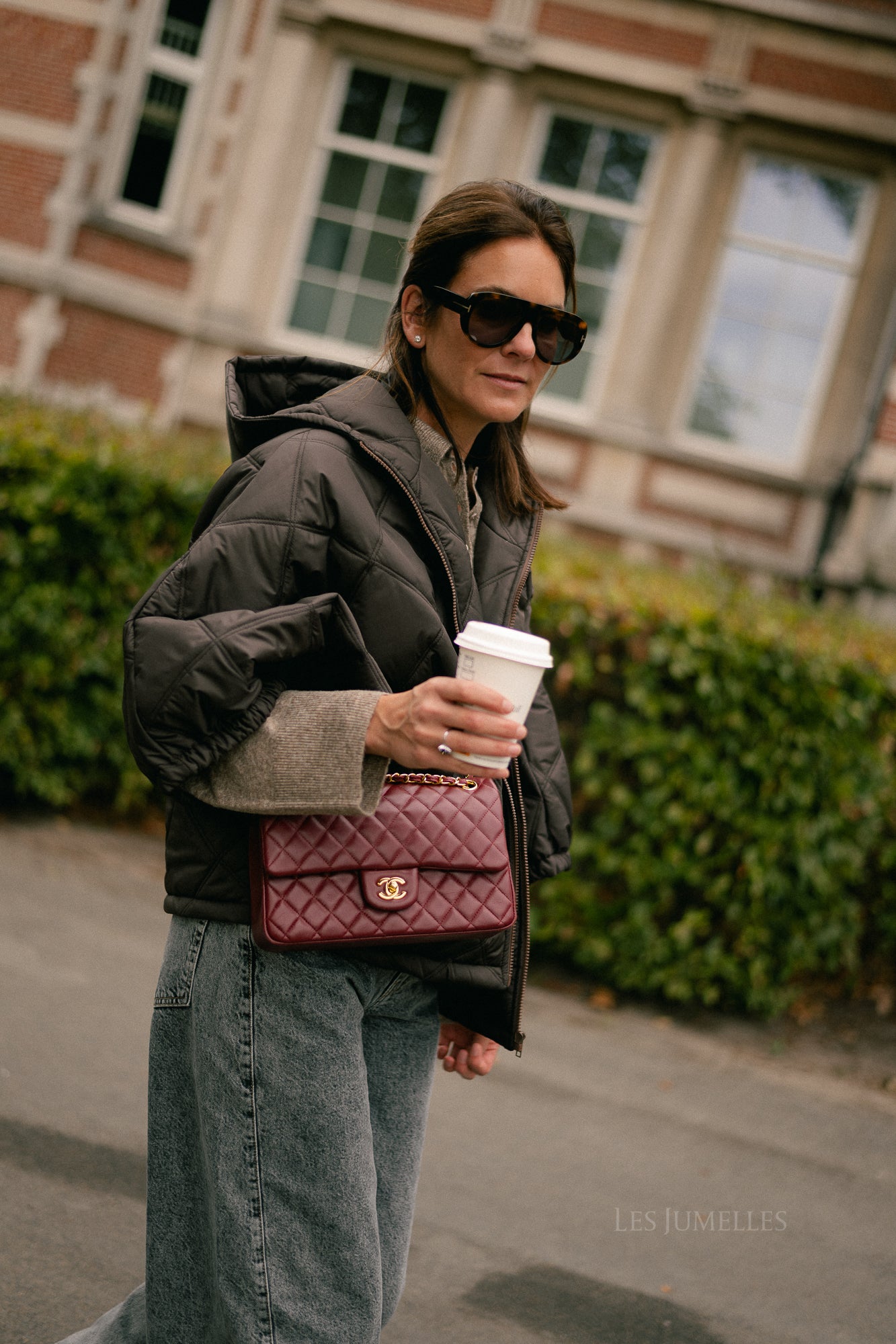Sophie quilted jacket brown