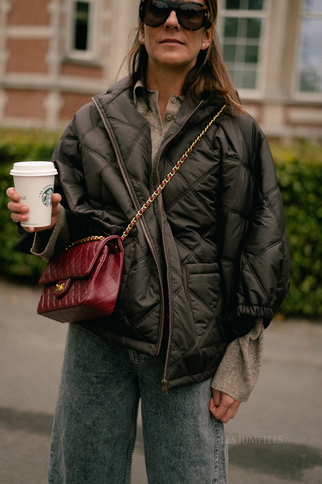 Sophie quilted jacket brown