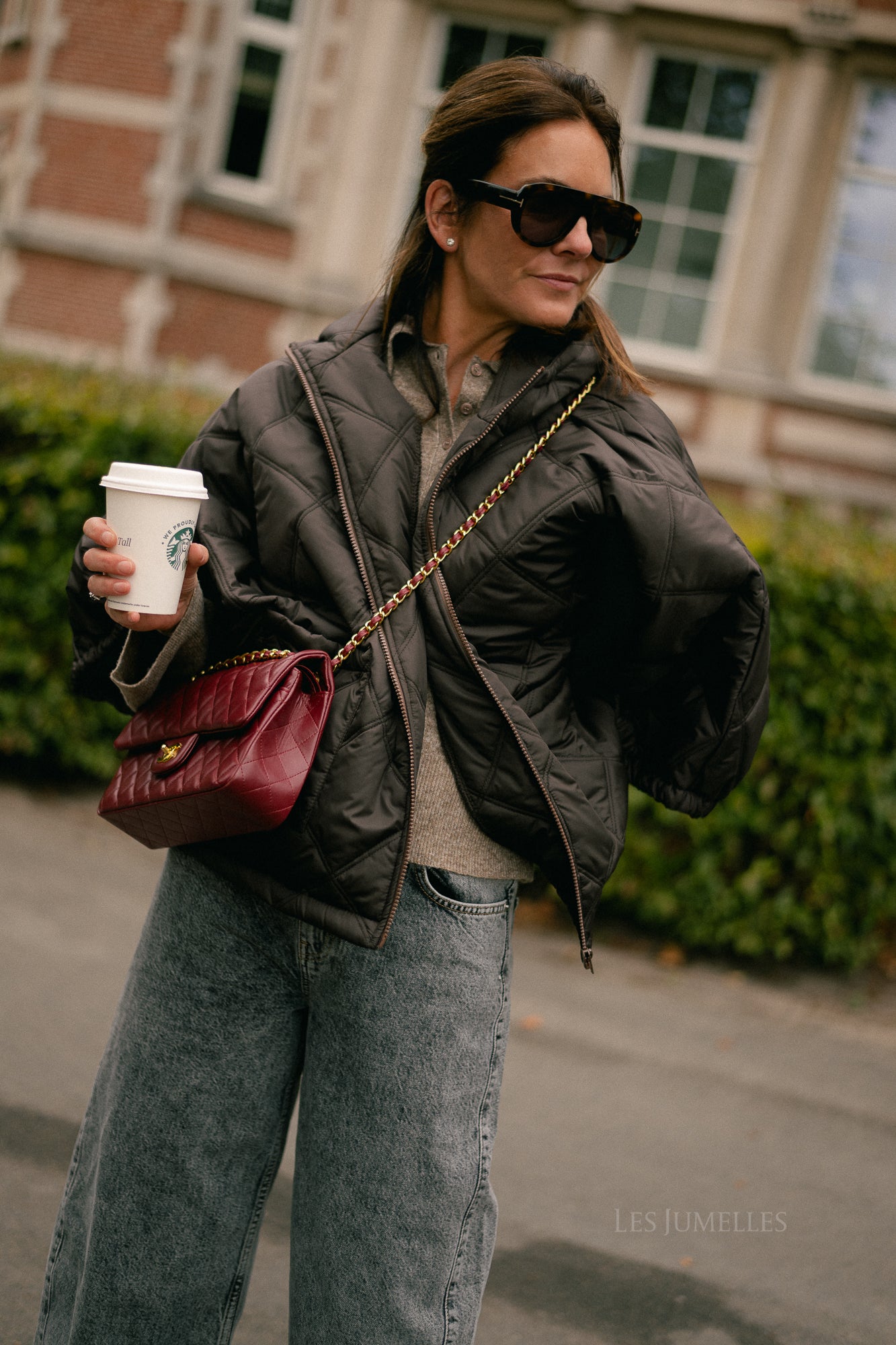 Sophie quilted jacket brown