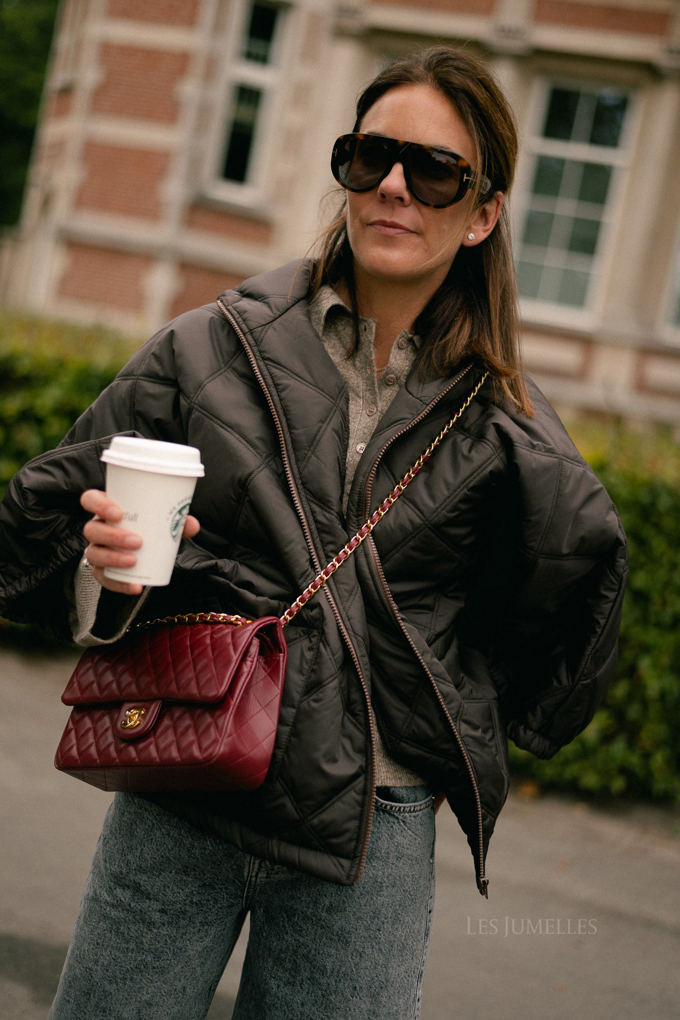 Sophie quilted jacket brown