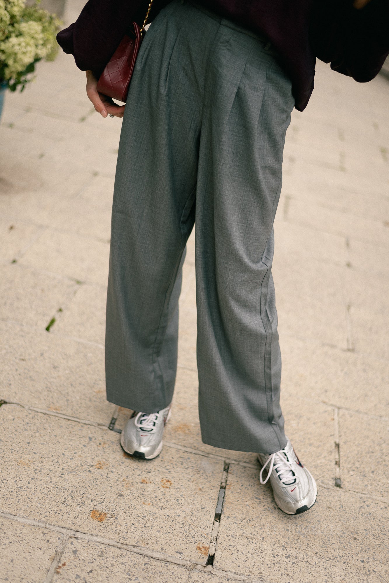 GZEffy HW pants dark grey melange