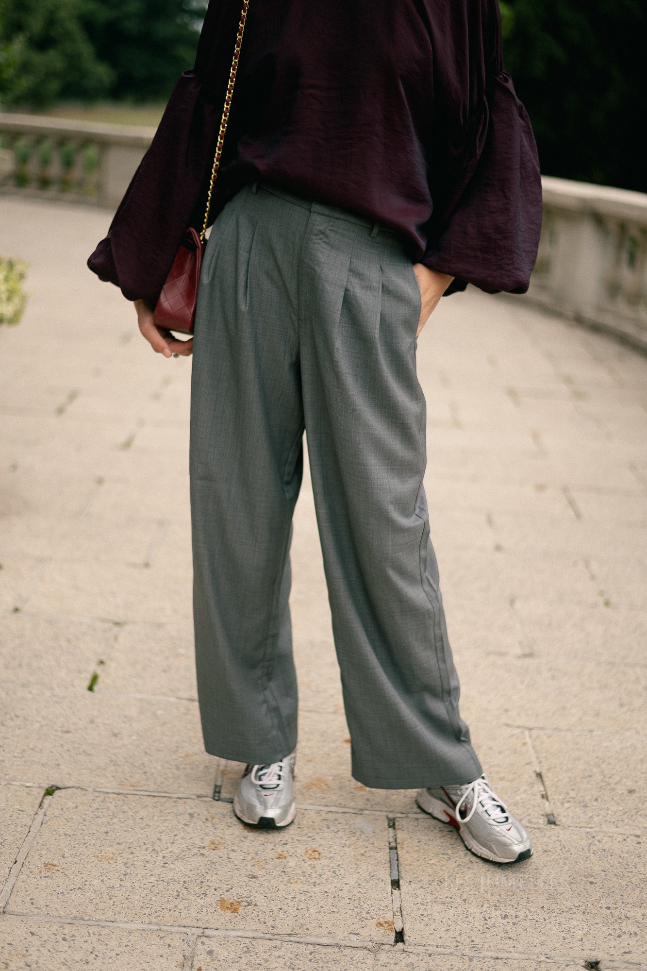 GZEffy HW pants dark grey melange