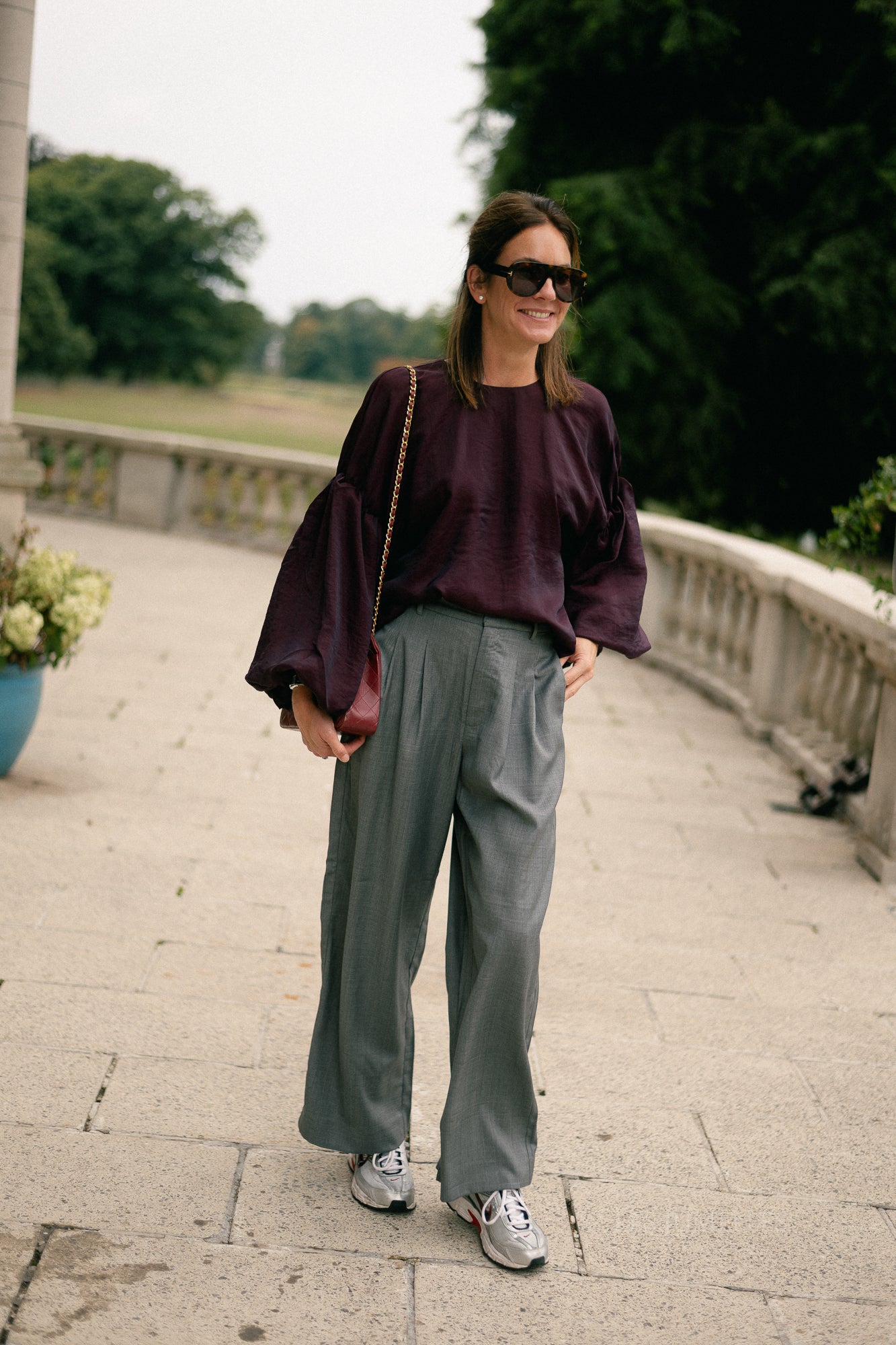 GZEffy HW pants dark grey melange