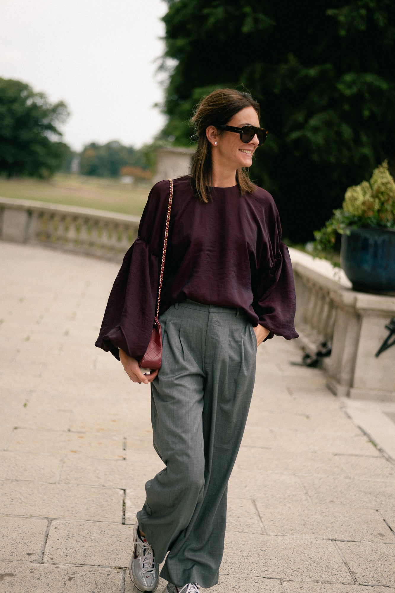 GZEffy HW pants dark grey melange