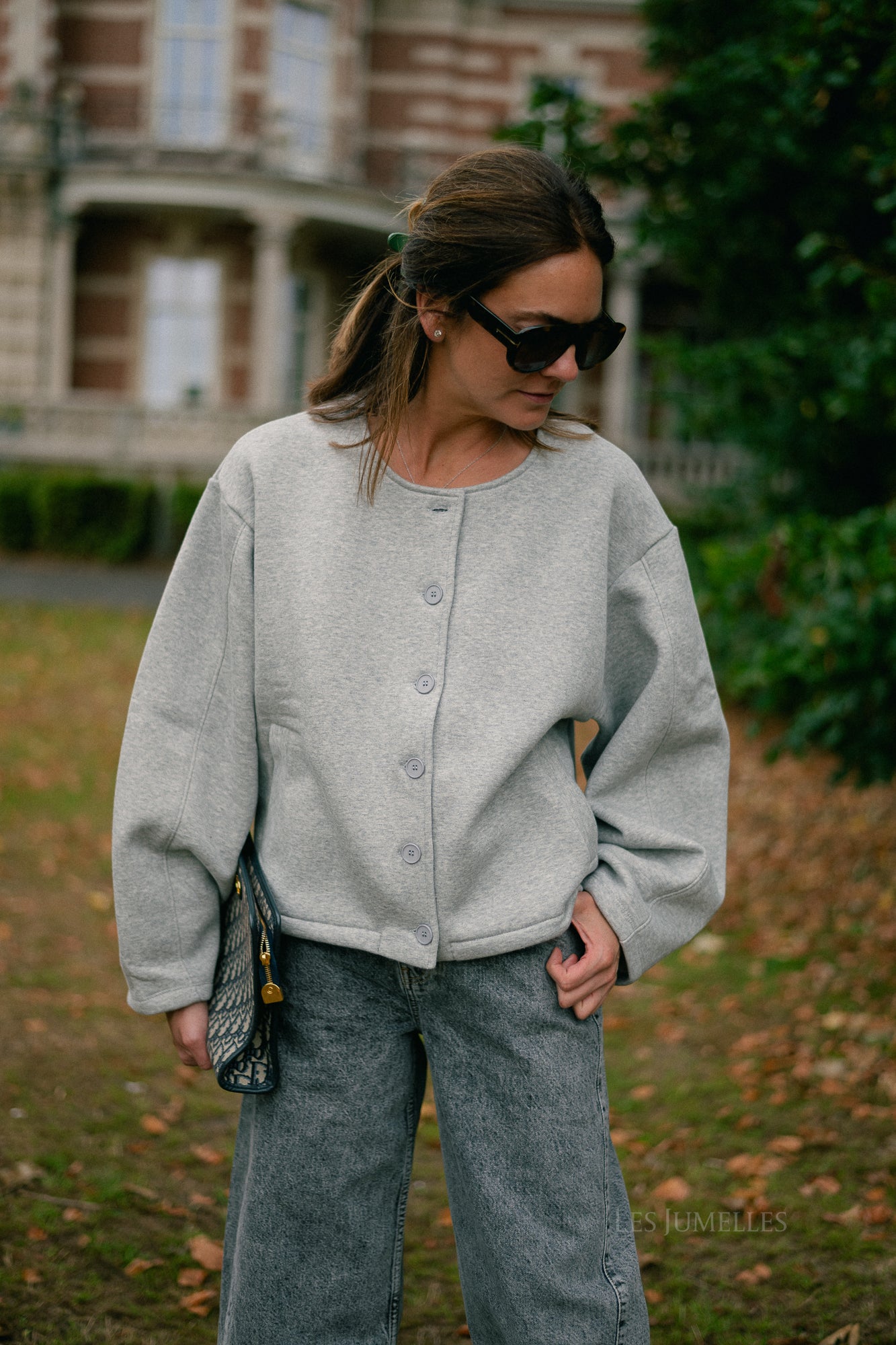 Jilian sweat jacket grey melange