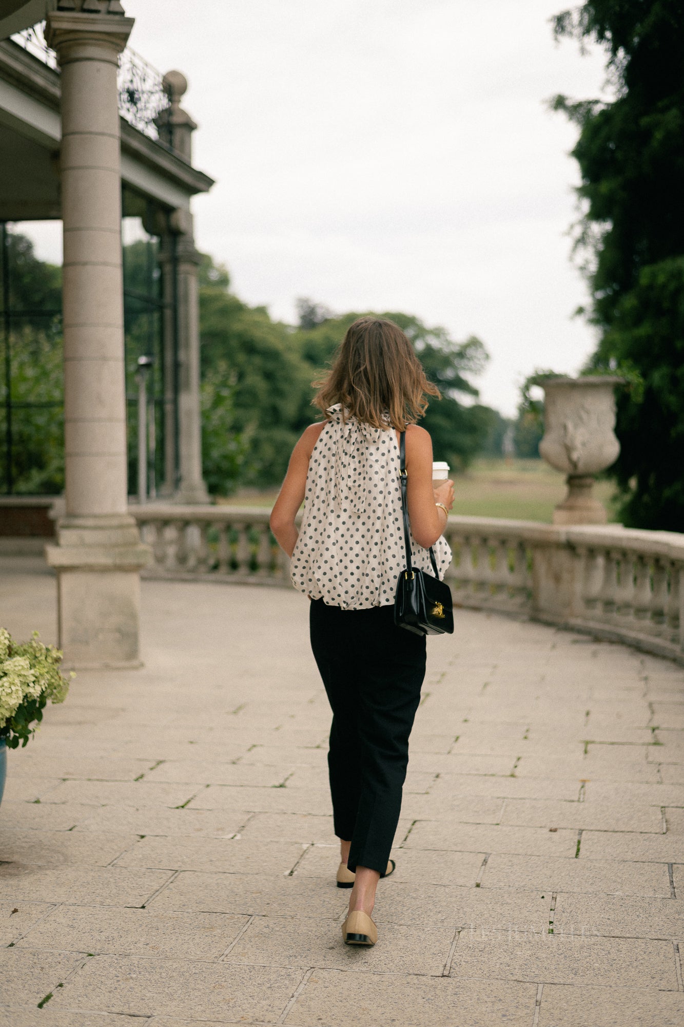 Marie halterneck top polkadots