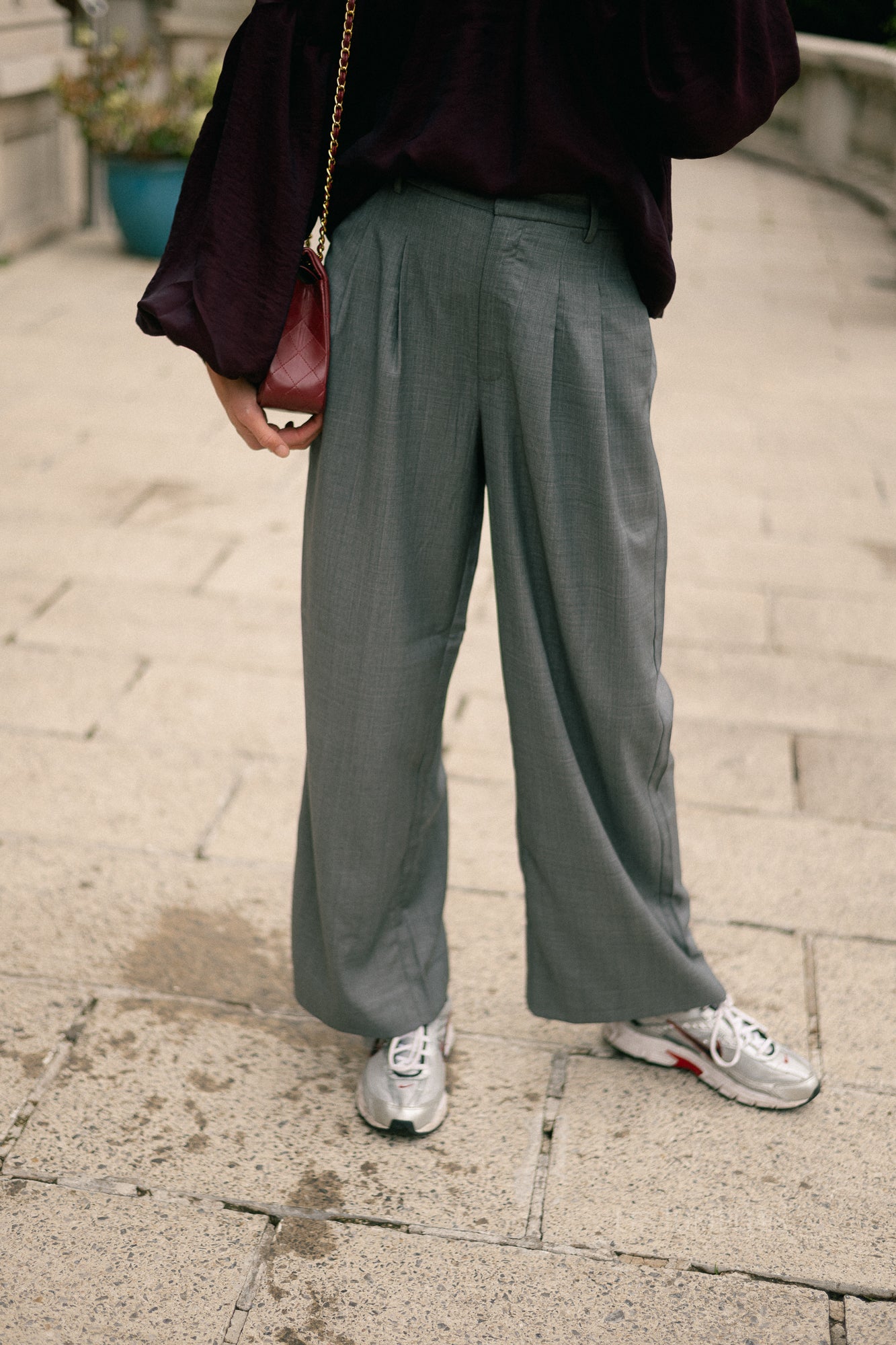 GZEffy HW pants dark grey melange