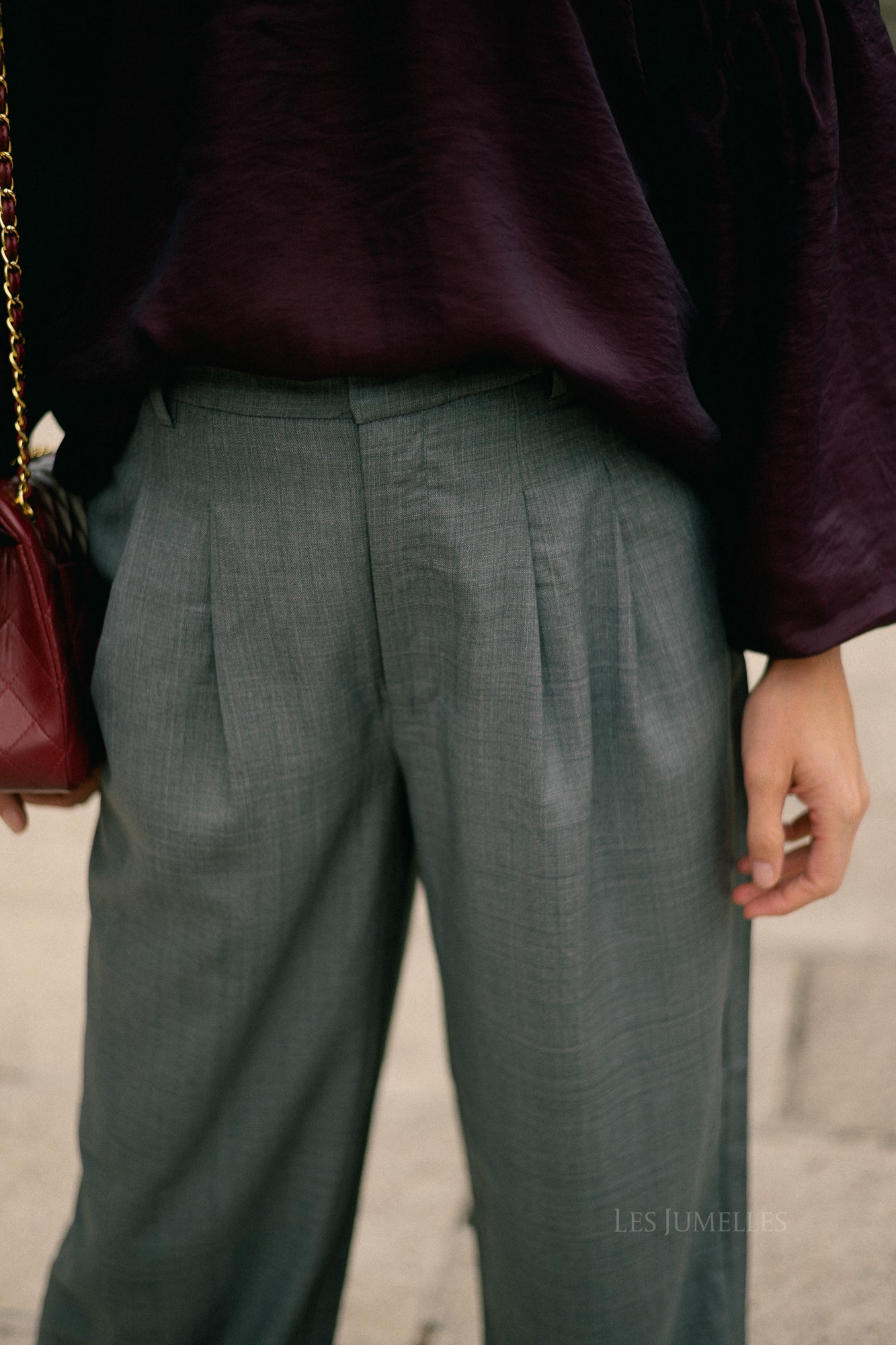 GZEffy HW pants dark grey melange
