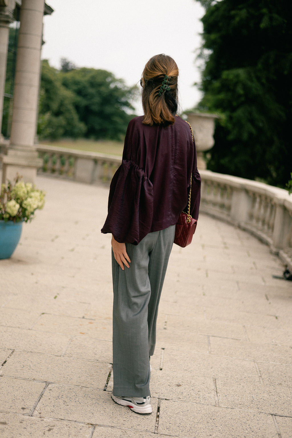 GZEffy HW pants dark grey melange