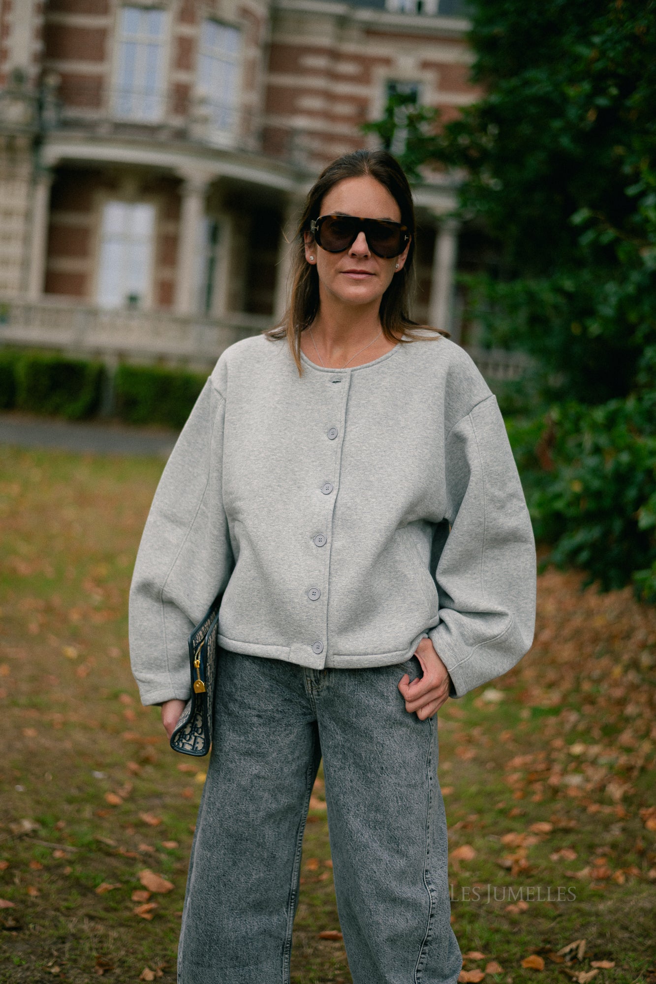 Jilian sweat jacket grey melange