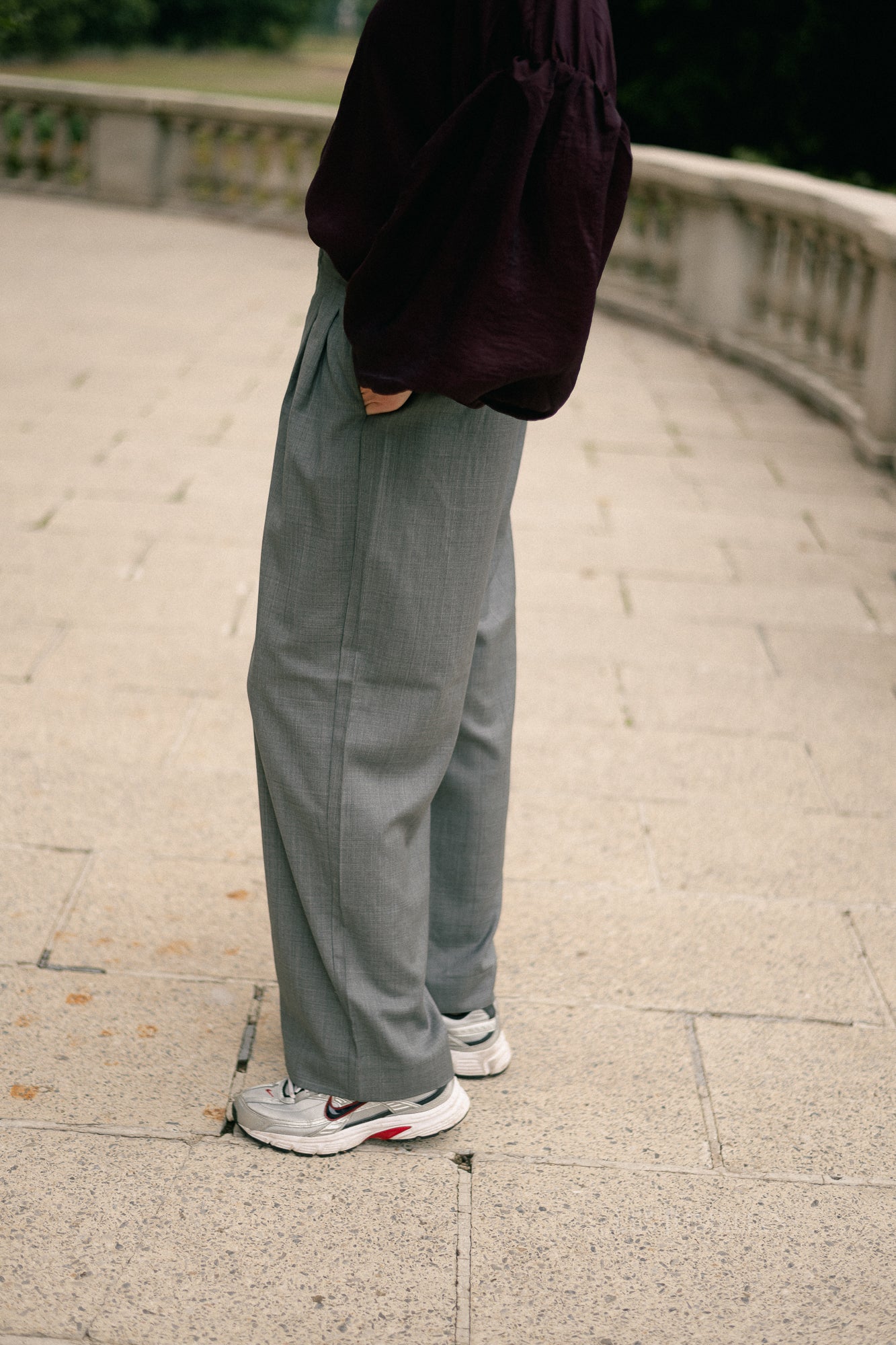 GZEffy HW pants dark grey melange