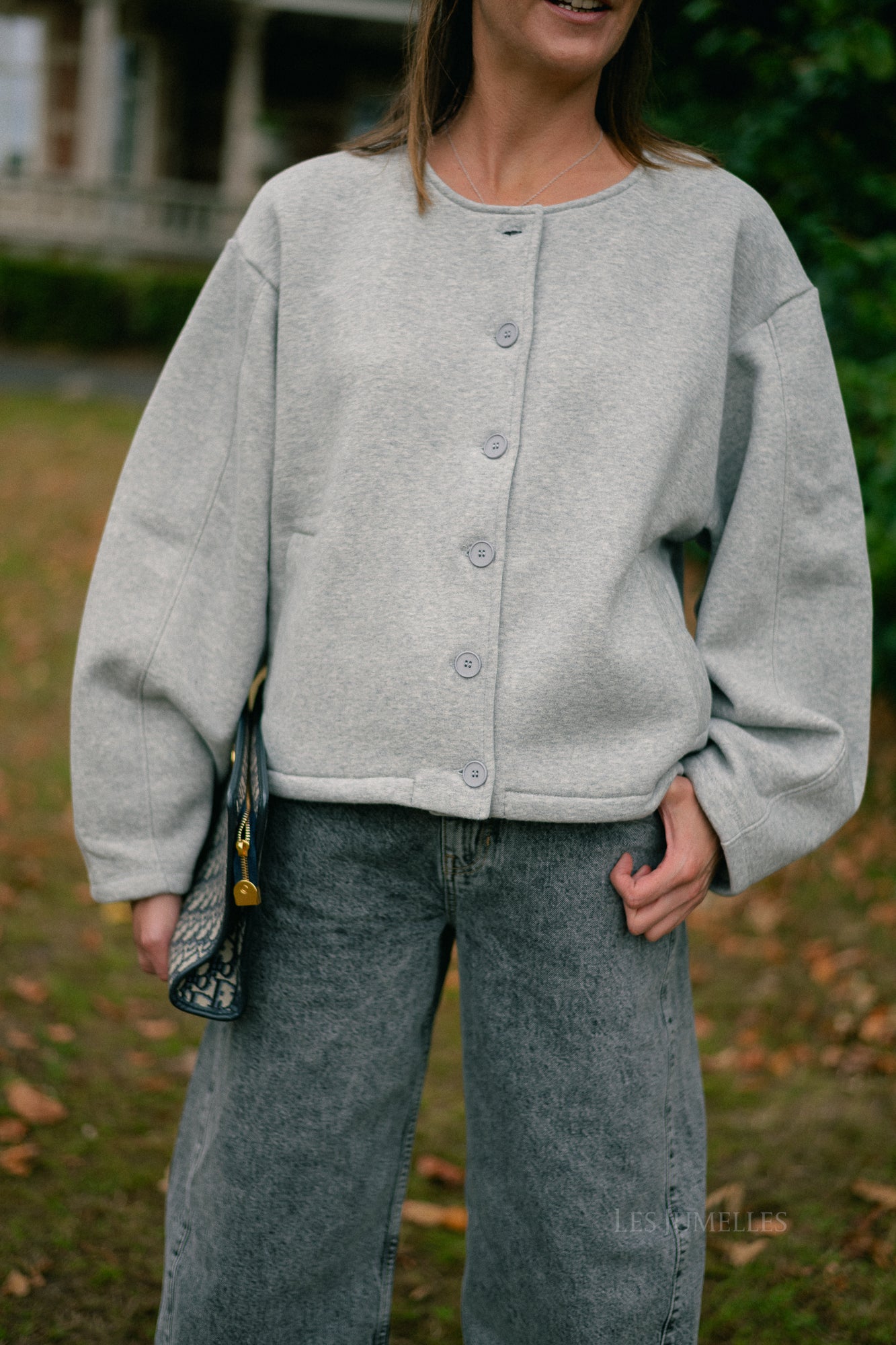 Jilian sweat jacket grey melange
