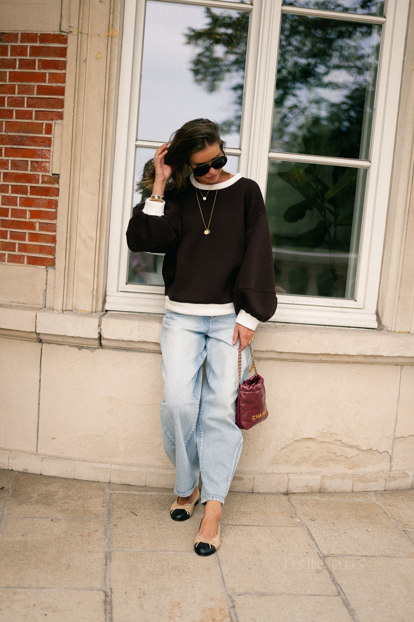 Anke sweater hot chocolate/ecru