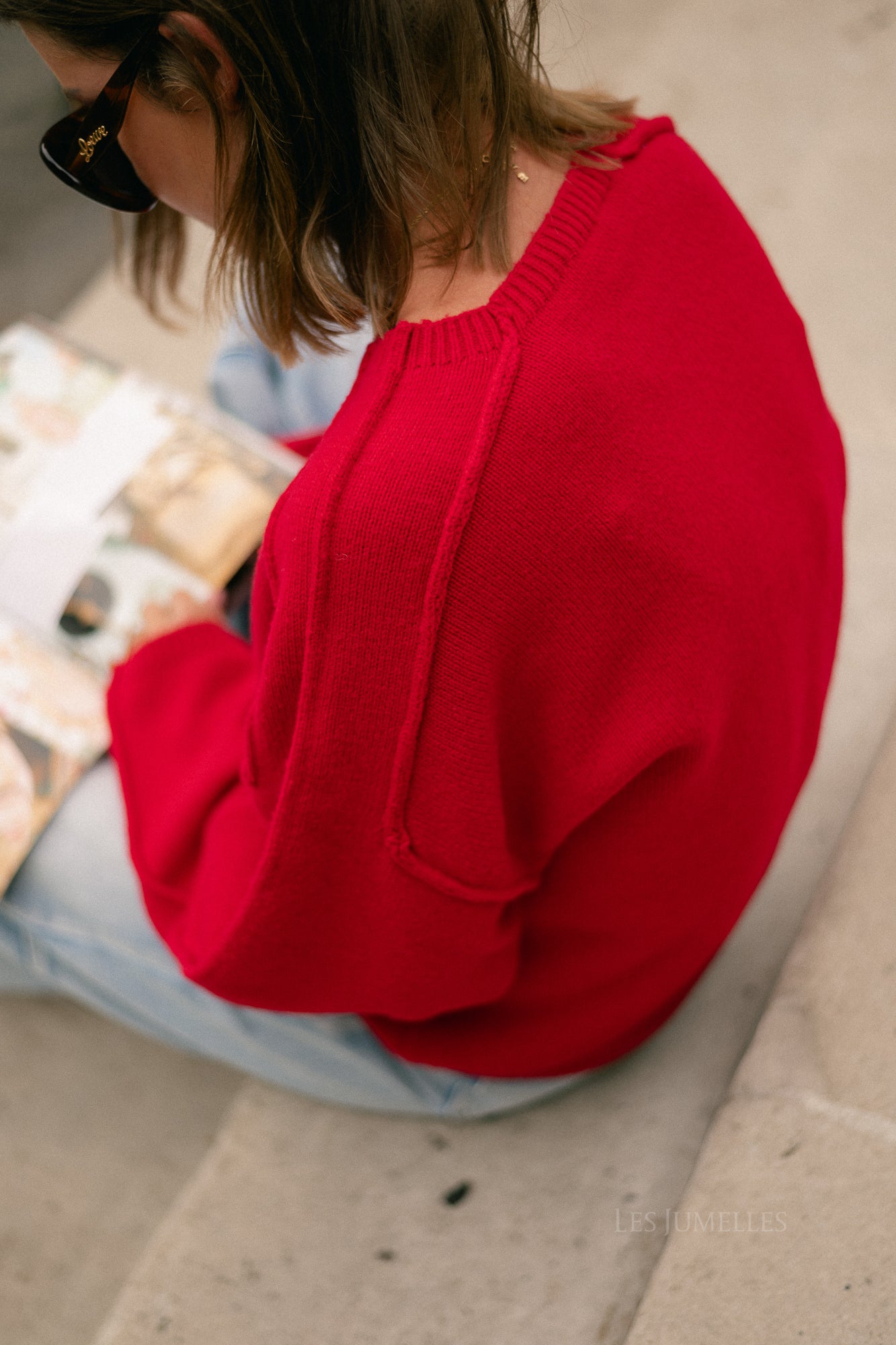 Naiba wool jumper tango red