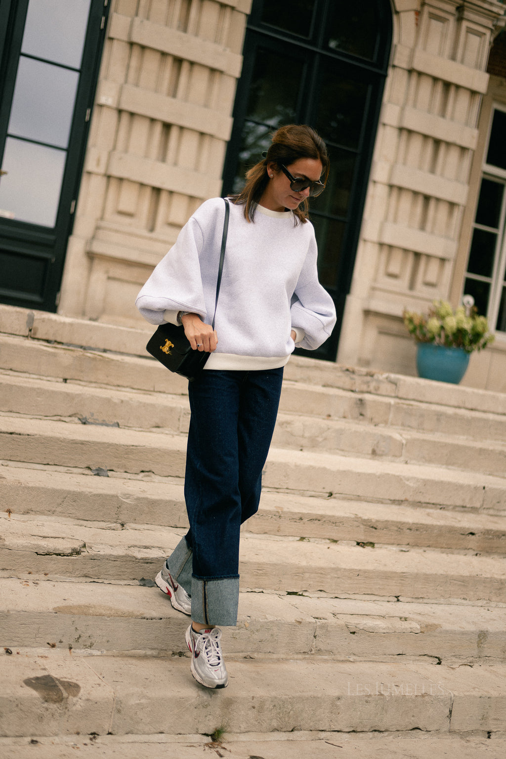 Anke sweater light grey/ecru